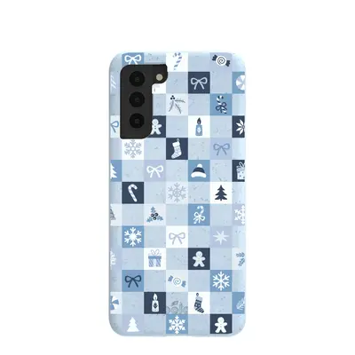 Powder Blue Winter Quilt Samsung Galaxy S21 Case