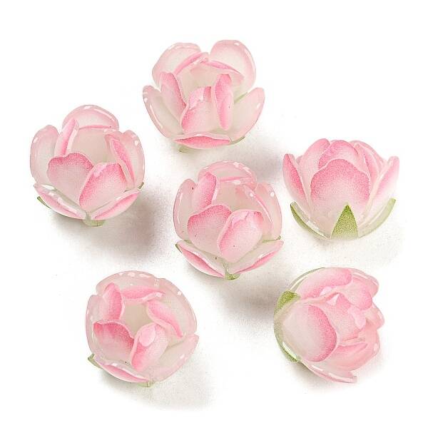Simulation Lotus Shape Acrylic Beads