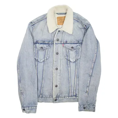 LEVI'S STRAUSS & CO Womens Sherpa Lined Denim Jacket Blue M