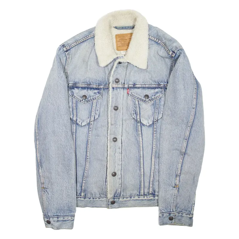 LEVI'S STRAUSS & CO Womens Sherpa Lined Denim Jacket Blue M