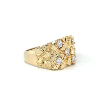 14k Gold Plated Nugget Ring (D)