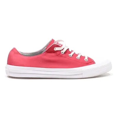 CONVERSE Low Top Trainers Red Canvas Womens UK 6
