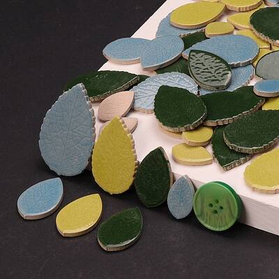 Leaf Shape Porcelain Mosaic Tiles