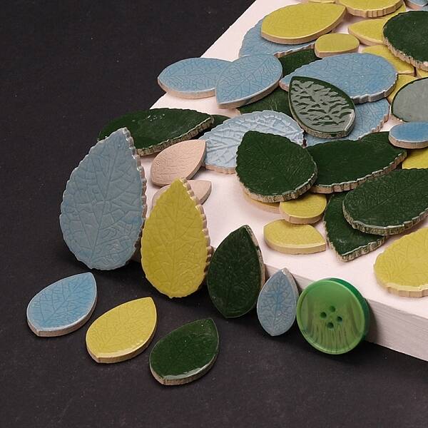 Leaf Shape Porcelain Mosaic Tiles
