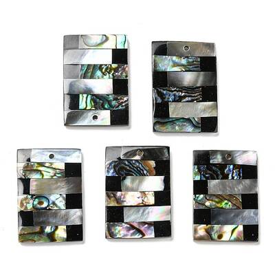 Natural Freshwater Shell & Black Lip Shell & Paua Shell & Natural White Shell Pendants