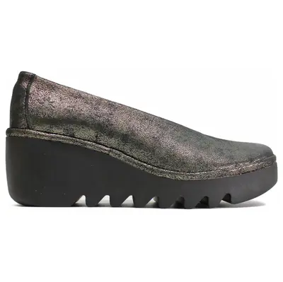 Fly London BESO246FLY Cool Leather Women's Slip On Shoes - Graphite - Size:US 7-7.5 Women