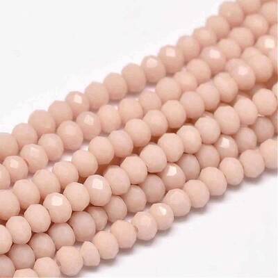 Faceted Rondelle Glass Beads Strands