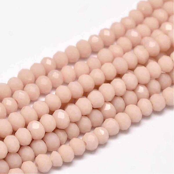 Faceted Rondelle Glass Beads Strands