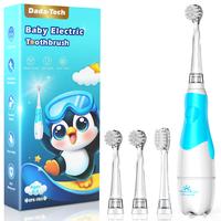 DADA-TECH Toddler Electric Toothbrush Kids Age 1-2-3 Years Old, Baby Electric Toothbrush with LED Light 2 Minutes Timer 4 Vib...