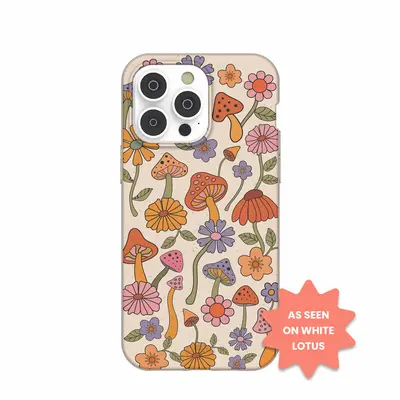 Seashell Shrooms and Blooms iPhone 14 Pro Max Case