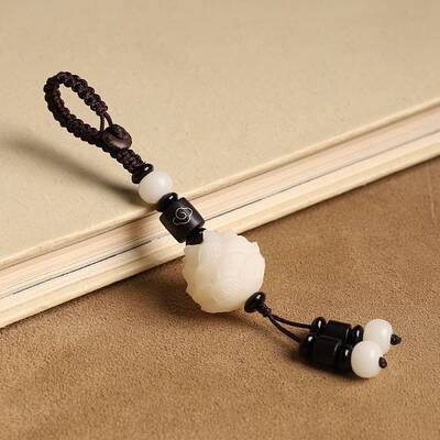 Carved Bodhi Lotus Flower Pendant Decorations
