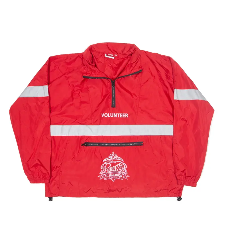 DISNEY Volunteer Anorak Jacket Red Mens L