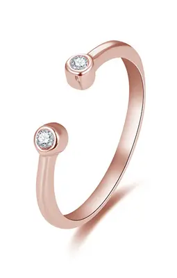 Beneto Fine bronze ring with zirconia AGG471-RG