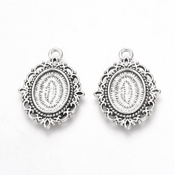 Tibetan Style Alloy Pendant Cabochon Settings