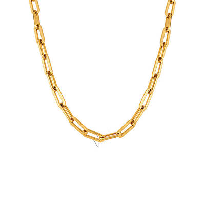 Stainless Steel Paperclip Chain Necklaces for Women