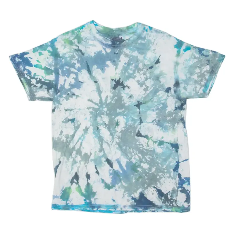 GILDAN Mens Tie Dye T-Shirt Blue M