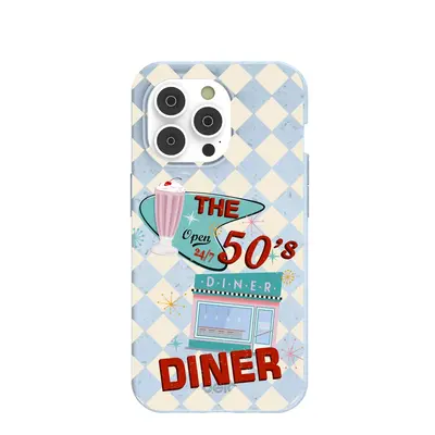 Powder Blue The 50s Diner iPhone 14 Pro Case