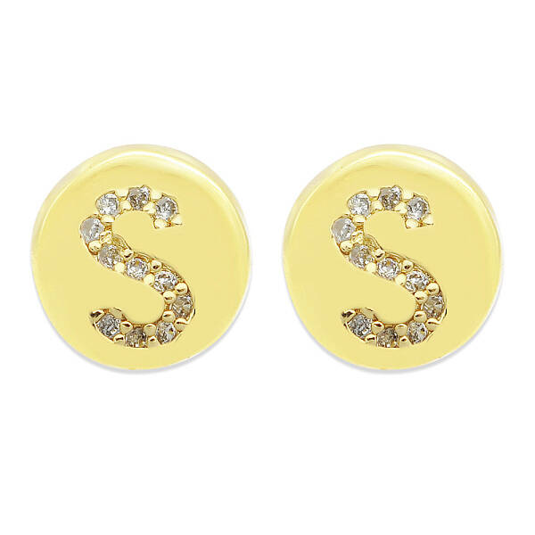 Brass Micro Pave Clear Cubic Zirconia Beads