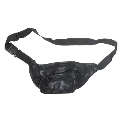 Mens Bum Bag Black Faux Leather