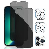 [2+2 Pack] iPhone 15/14/13/12/11 Pro Privacy Screen Protector with Camera Lens Protector Full Coverage AntiSpy Tempered Glass...