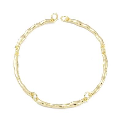 Brass Textured Bar Link Chain Bracelet Making