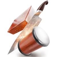 Rolling Wheel Sharpener with Fixed Disk, 1 Set Practical 5-sided Rolling Sharpening Tool, Home Kitchen Steel Cutting Knife Sh...