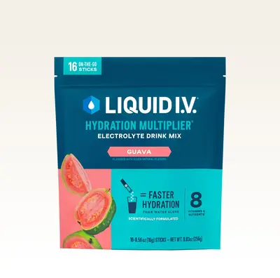 Liquid I.V. Hydration Multiplier - Guava - Hydration Powder Packets | Electrolyte Powder Drink Mix | Convenient Single-Servin...