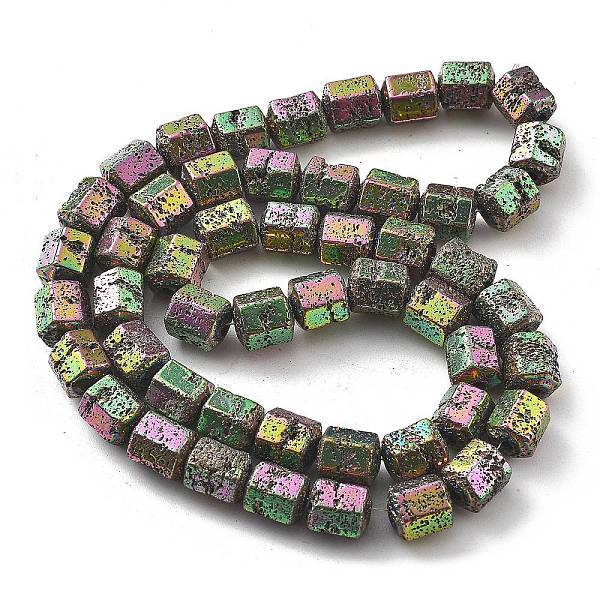 Electroplated Natural Lava Rock Beads Strands