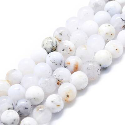 Natural White African Opal Beads Strands