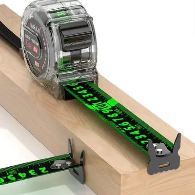 Double Sided Fluorescent Graduated Tape Measure, 1 Count High Quality Home School Office Measuring Tool, Physical Measuring I...