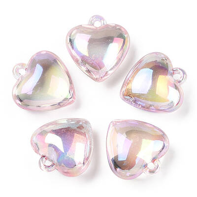 AB Colors Plated Transparent Plastic Pendants