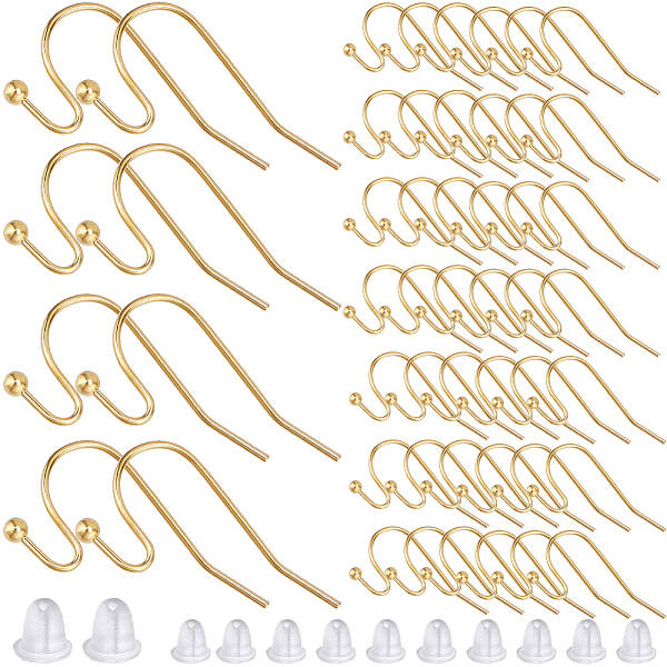 300Pcs Brass Earring Hooks