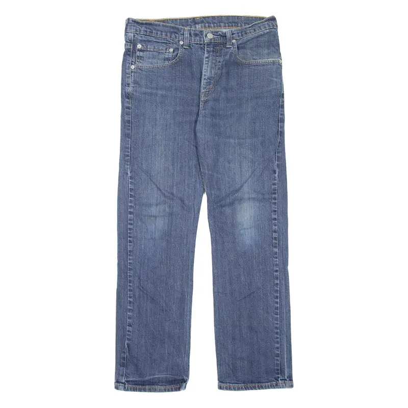 LEVI'S 752 Jeans Mens Blue Regular Straight Stone Wash W32 L30