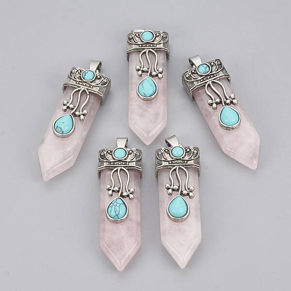 Natural Rose Quartz Pendants