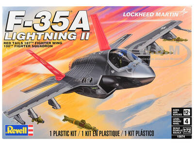 Level 4 Model Kit Lockheed Martin F-35A Lightning II Aircraft 1/72 Scale Model by Revell