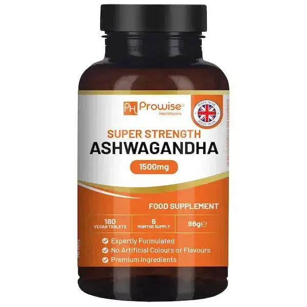 Ashwagandha 1500mg 180 Vegan Tablets | 6 Months’ Supply | Pure High Strength Ashwagandha Root Extract | Ashwagandha Supplem...