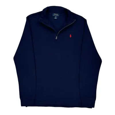 Age 15 Ralph Lauren 1/4 Zip - XL Navy Cotton