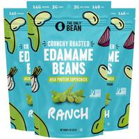 The Only Bean - Crunchy Roasted Edamame Beans (Ranch) - Keto Snack, High Protein, Healthy Snacks, Low Carb, High Fiber, Glute...