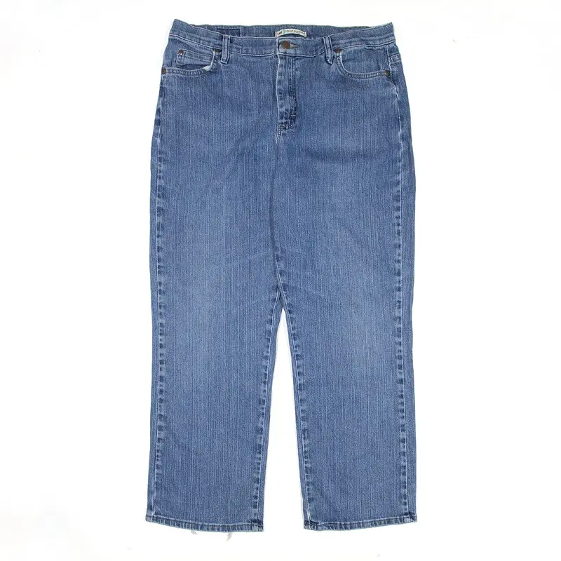 LEE Jeans Blue Denim Relaxed Straight Womens W34 L27