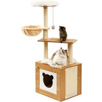 #cozyvibes#petlife Made4Pets Cat Tree with Litter Box Enclosure, 2-in-1 48.6\
