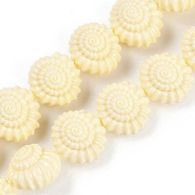 Synthetic Coral Carved Beads Strands
