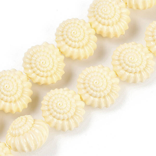 Synthetic Coral Carved Beads Strands
