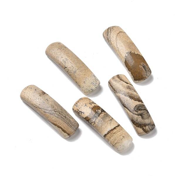 Natural Picture Jasper Connector Charms
