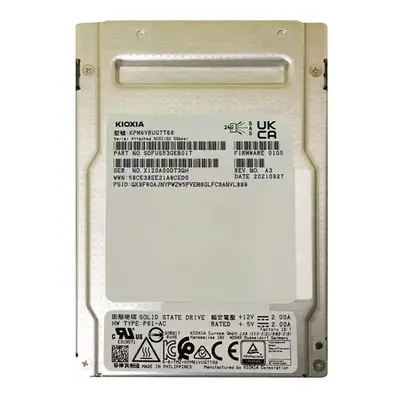 SDFUS53GEB01T KIOXIA PM6-R Series 7.68TB SAS 12Gb/s 2.5-inch Solid State Drive