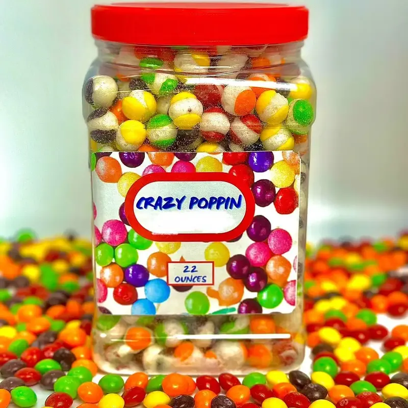 Crazy Poppin Bursts - 25 Ounces of Organic Candy Snack with Sweet & Natural Flavor