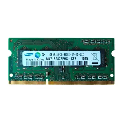 Samsung M471B2873FHS-CF8 | 1GB DDR3-1066MHz PC3-8500 Non-ECC Unbuffered SODIMM CL7 1Rx8 1.5V 204-Pin Memory Module