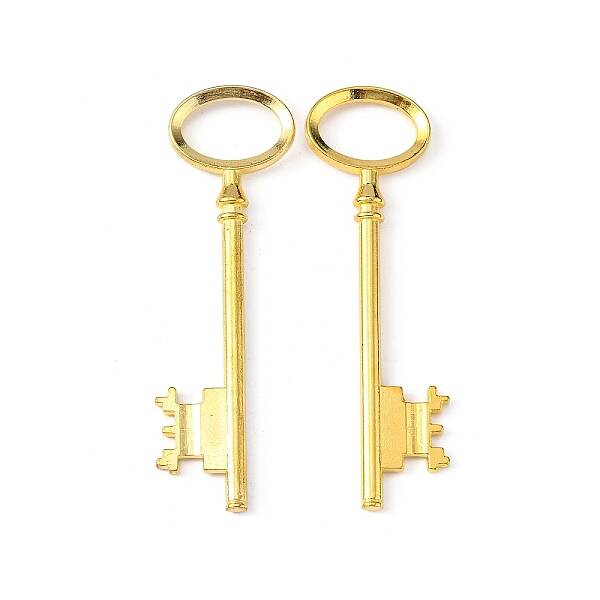 Tibetan Style Alloy Skeleton Key Large Pendants