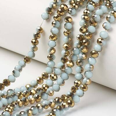 Electroplate Opaque Glass Beads Strands