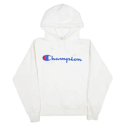 CHAMPION Reverse Weave Hoodie White Pullover Womens M