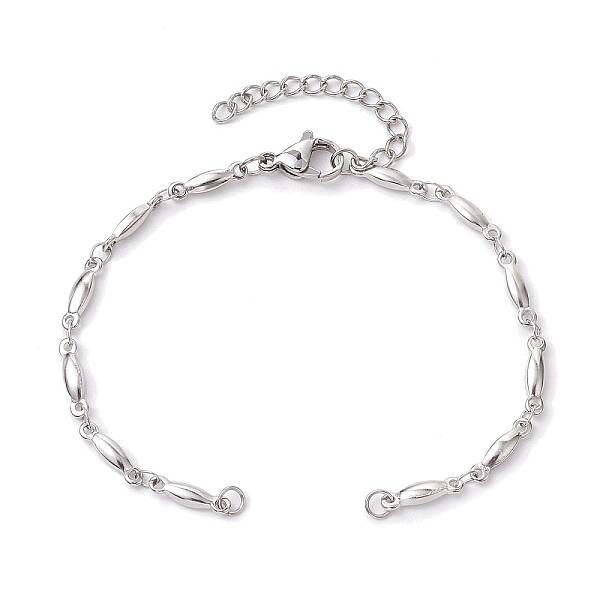 Non-Tarnish 304 Stainless Steel Bar Link Chain Bracelet Making